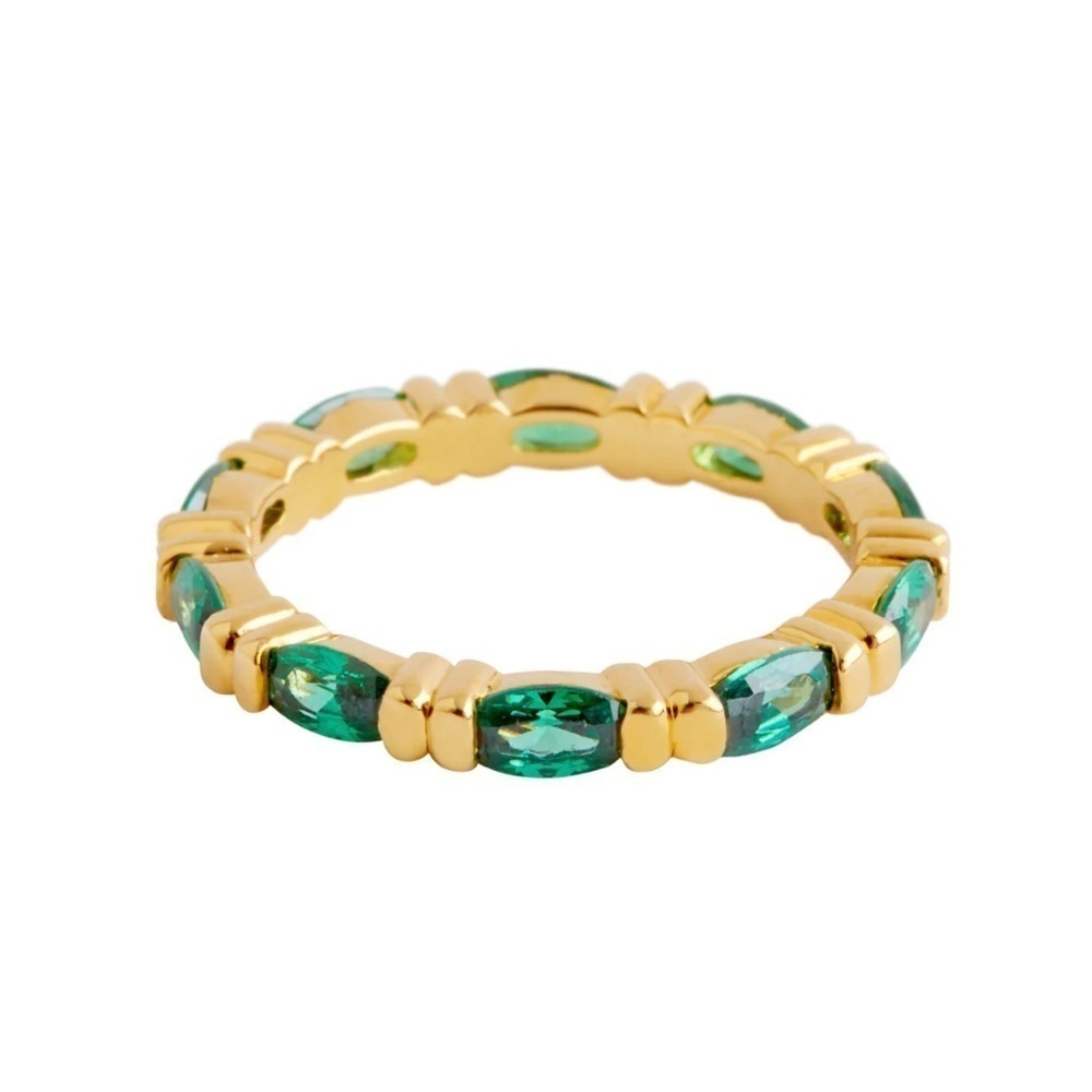 Jacqueline Kennedy Collection Faux Emerald Anniversary Ring